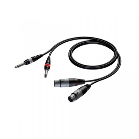 Laidas 2XLR - 2x6.3mm mono (K-L) 1.5m Procab